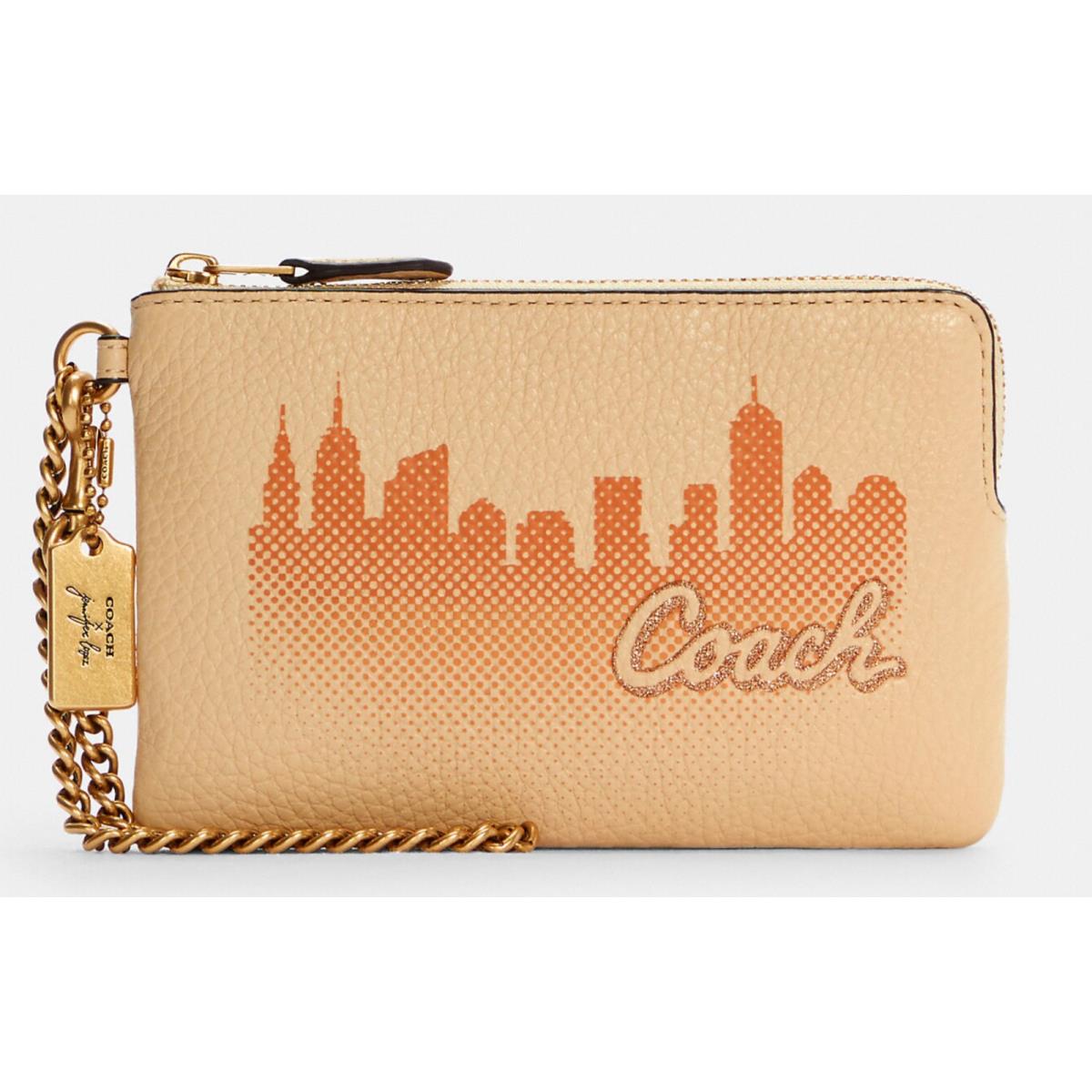 Coach X Jennifer Lopez Corner Zip Wristlet with Nyc Skyline