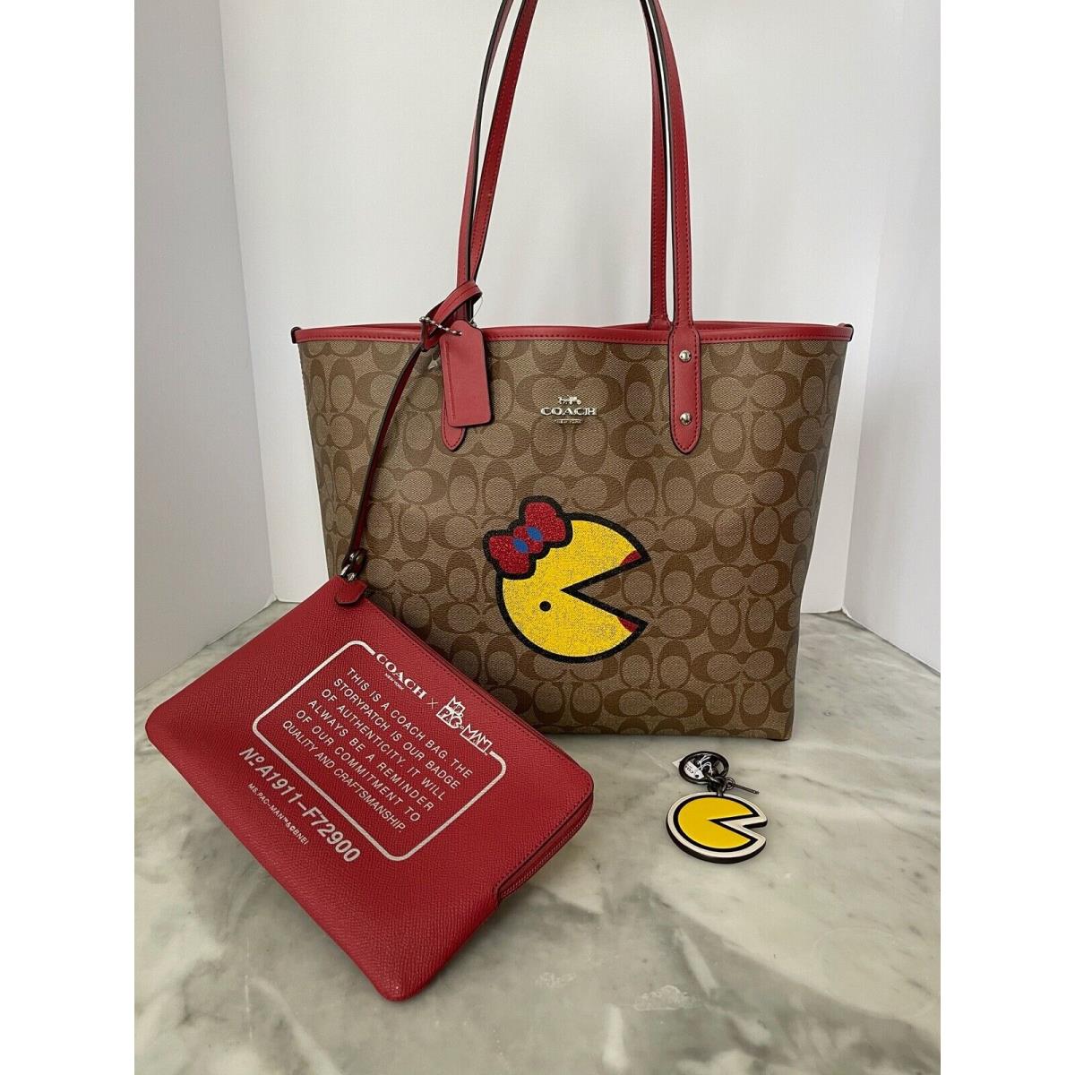 Coach Ms. Pac-man Reversible Tote and Key Cha