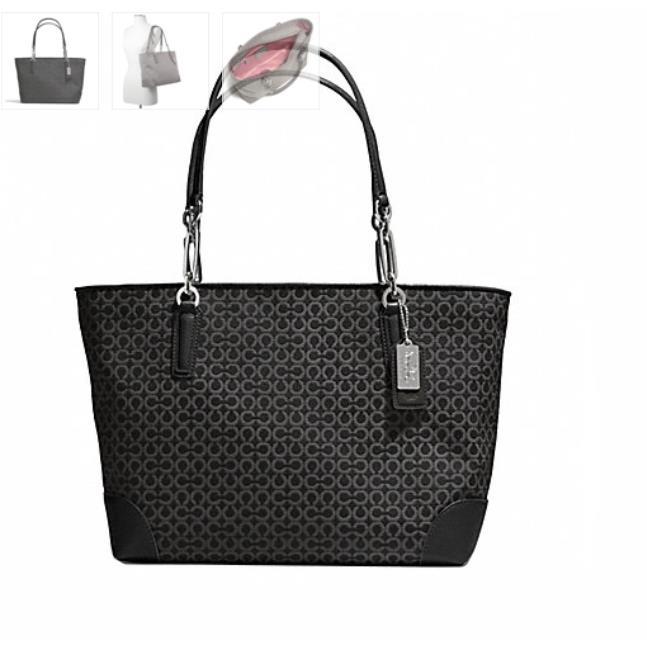 Coach F33372 Madison OP Art Needlepoint East/west Tote