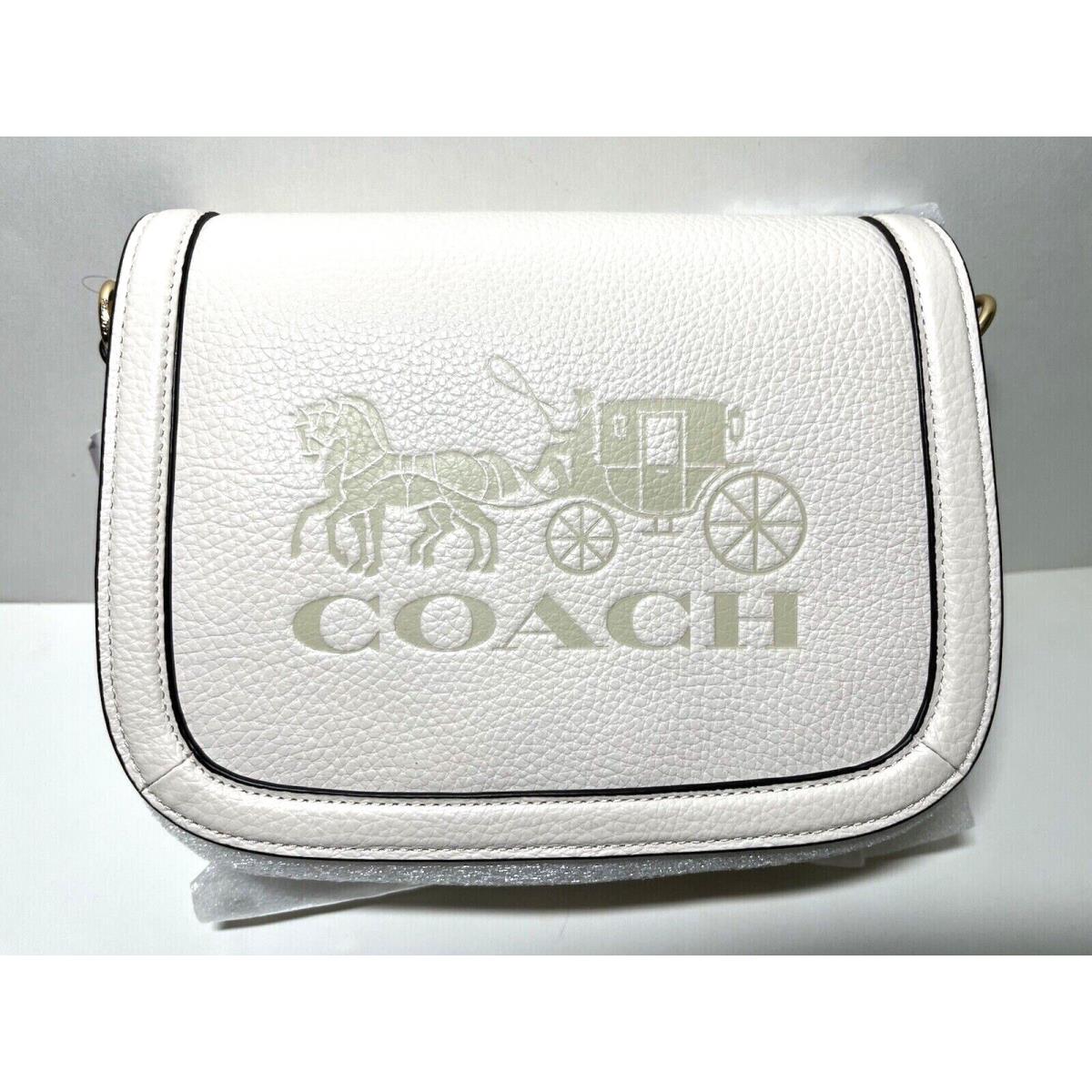 Coach Chalk Vanilla Horse and Carriage Ladies Leather Saddle Crossbody Bag