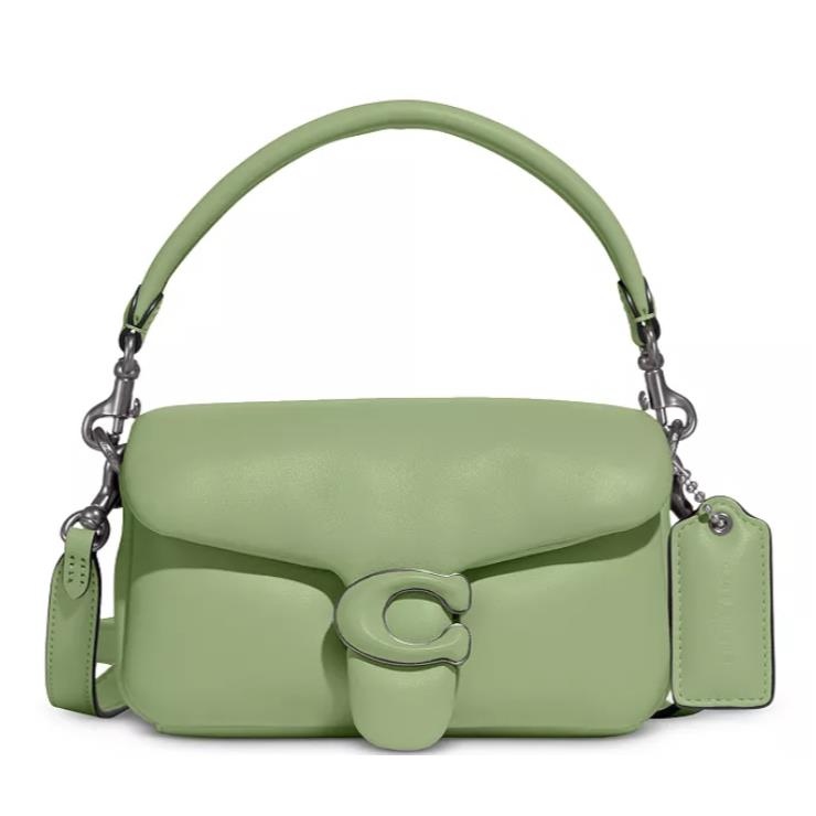 Coach Pillow Tabby Mini Leather Crossbody Pale Pistachio Packaging