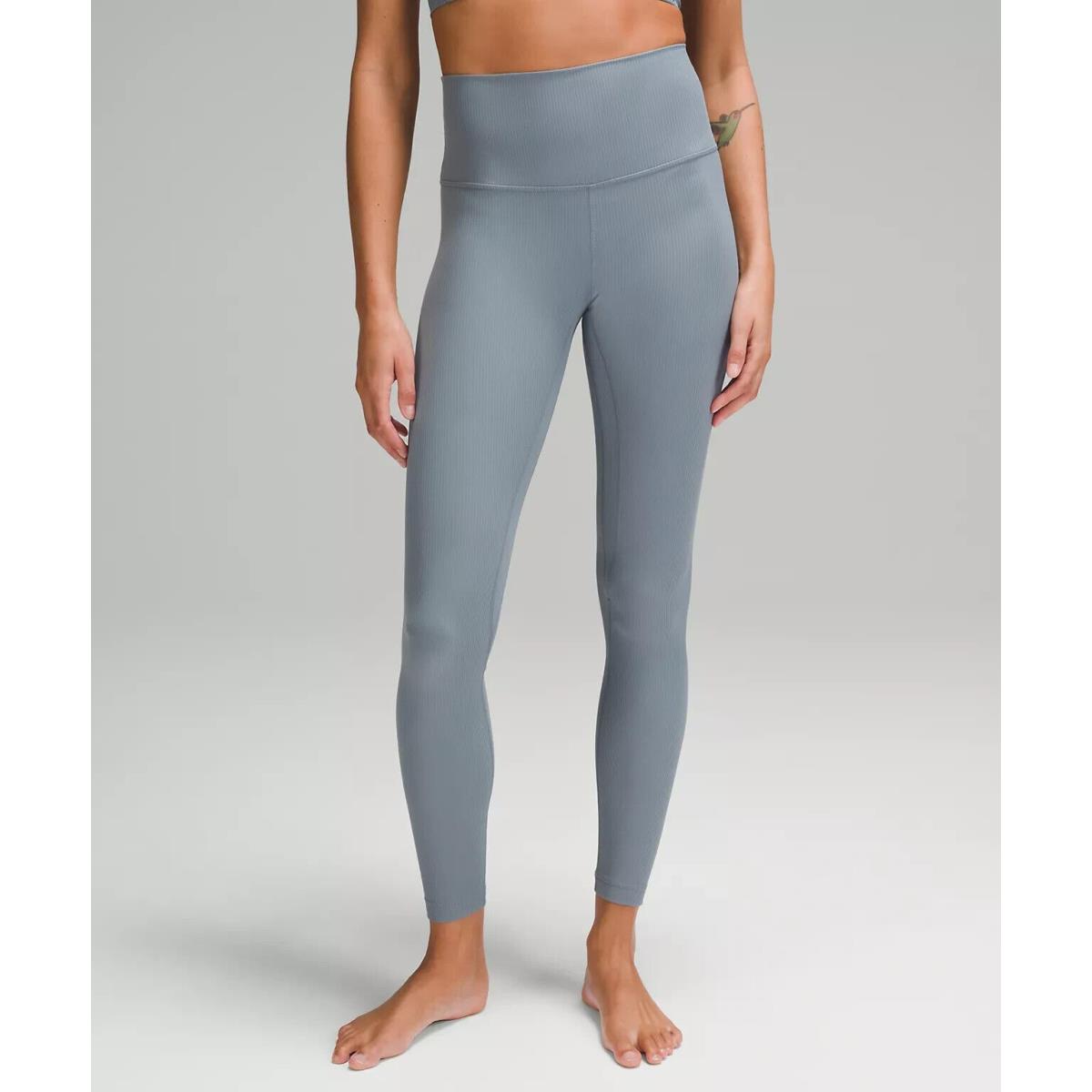 Lululemon Align Ribbed High-rise Pant 28 Belgian Blue Size 2. LW5FCES