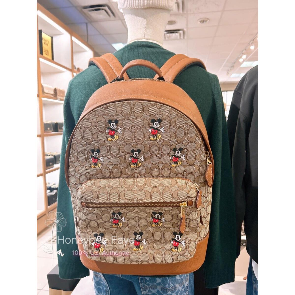 Disney X Coach Men`s West Backpack In Signature with Mickey Mouse CL950