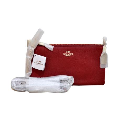 Coach Kylie Crossbody IN Embossed Textured Leather Red 52385