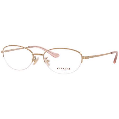Coach HC5136 9331 Eyeglasses Women`s Shiny Rose Gold Full Rim Oval Shape 53mm