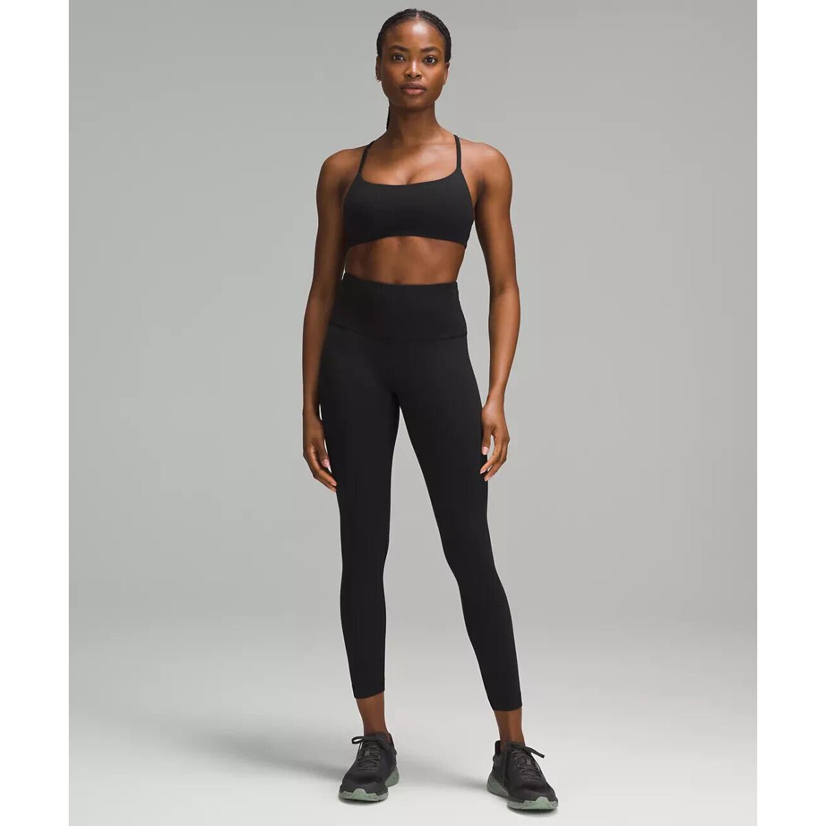 Lululemon Wunder Train High-rise Ribbed Tight 25 Black Size 4. LW5FY2S