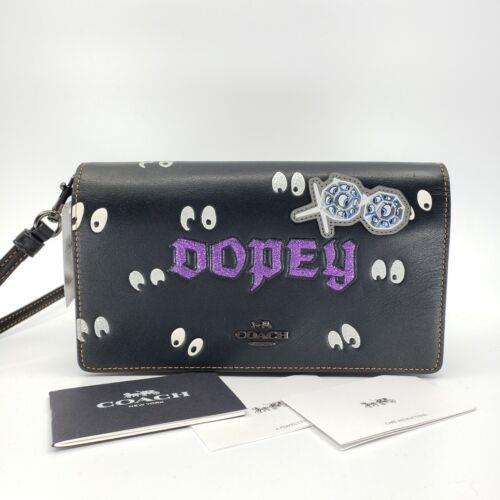 Coach Disney Dopey Dark Fairy Tale Snow White Foldover Crossbody Clutch