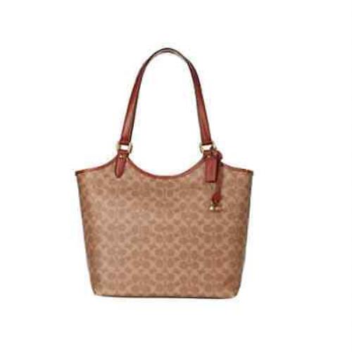 Coach Women`s Coated Canvas Signature Day Tote Tan Rust One Size