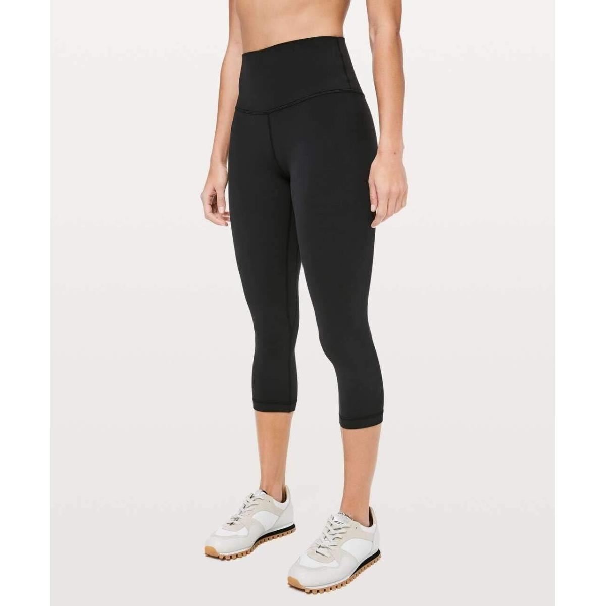 Lululemon Align High-rise Crop 23 Black Size 10. LW6BGJS