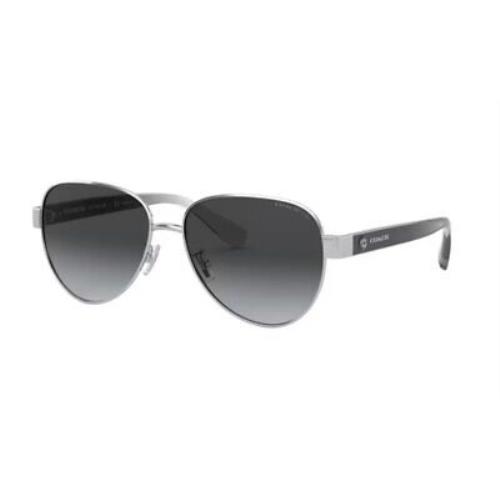 Coach Women`s Polarized Sunglasses HC7111 9001T3 Silver 57mm