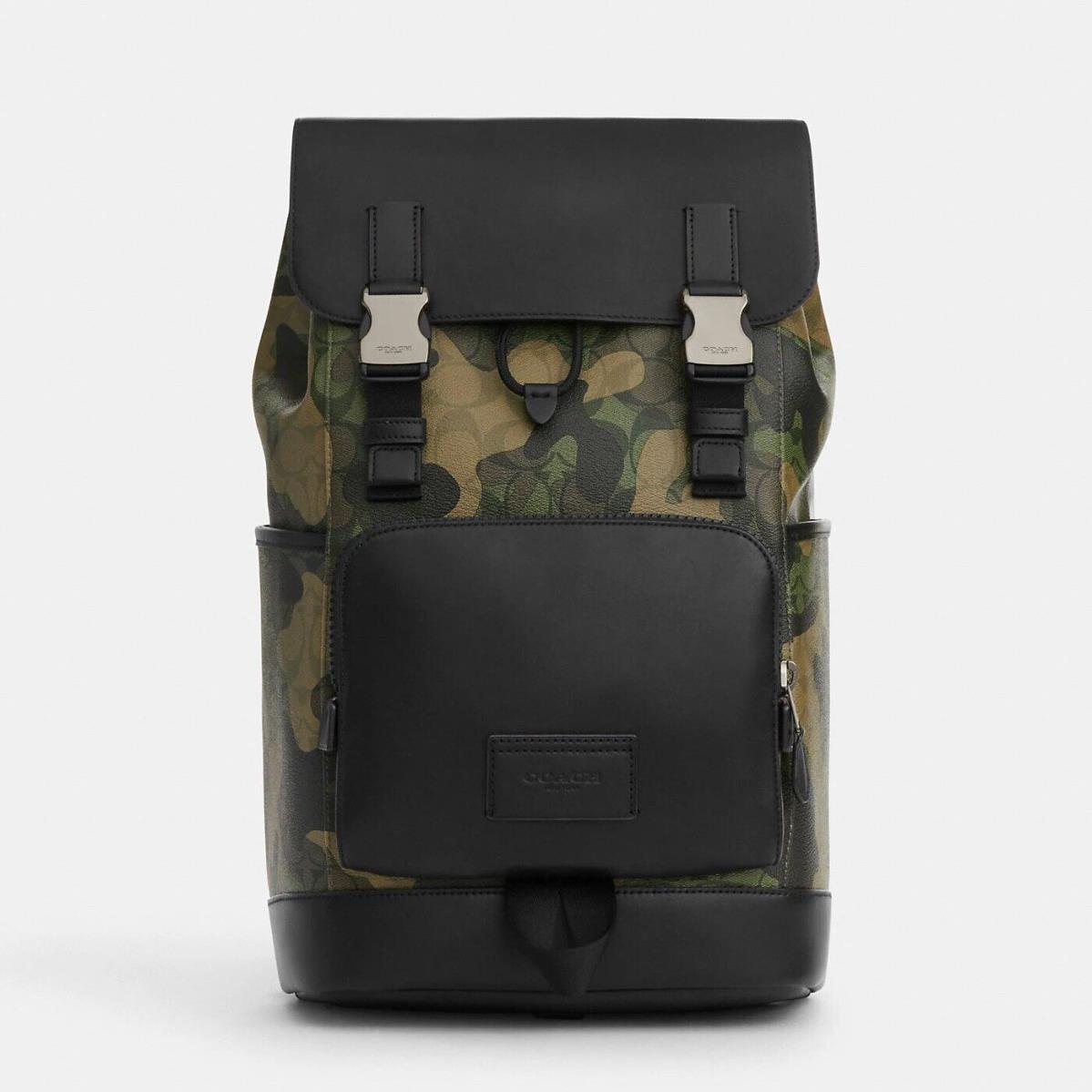 Coach Men`s Track Backpack In Signature Canvas with Camo Print CL943