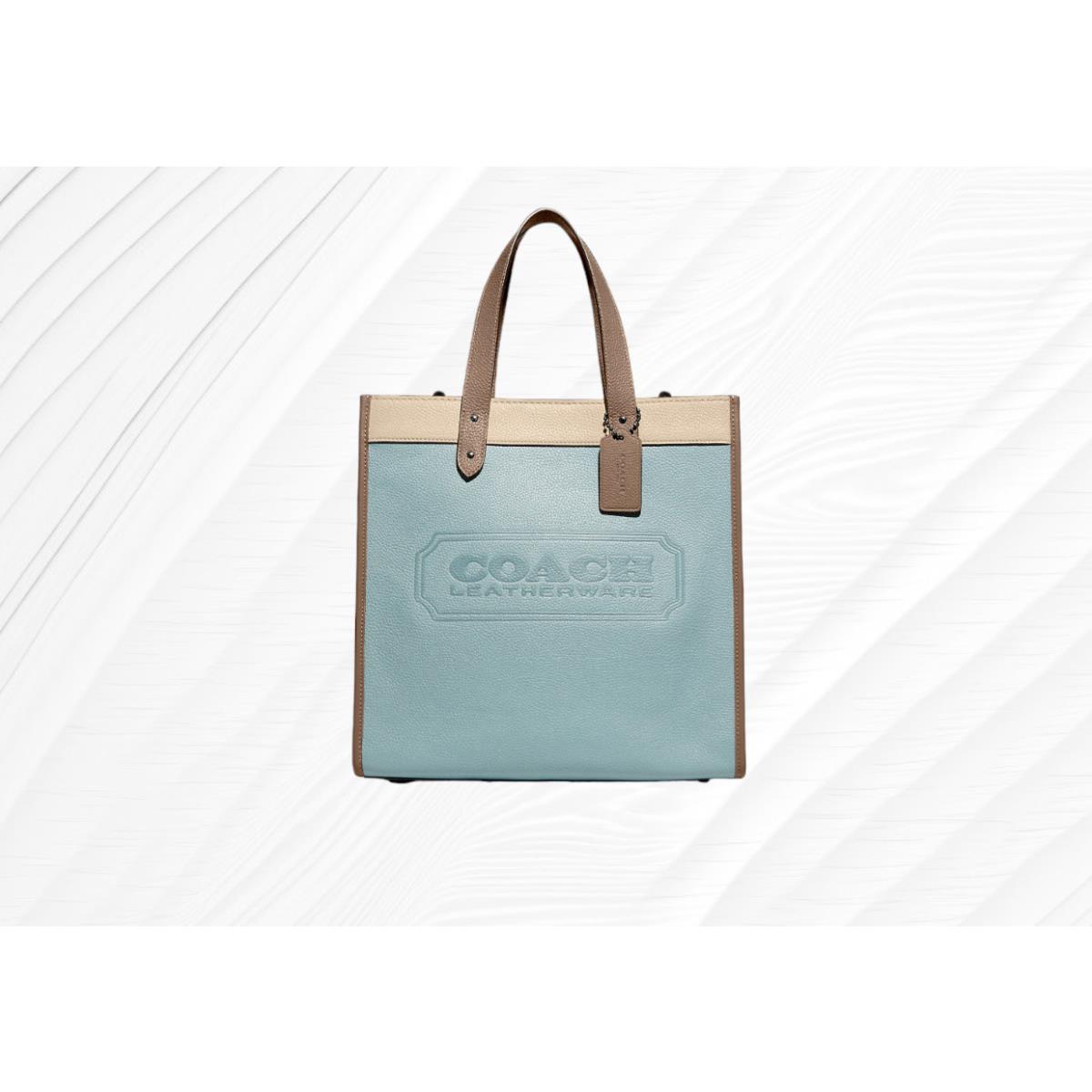 Coach Field Tote Colorblock with Coach Badge:nwt Sage/multi C5026