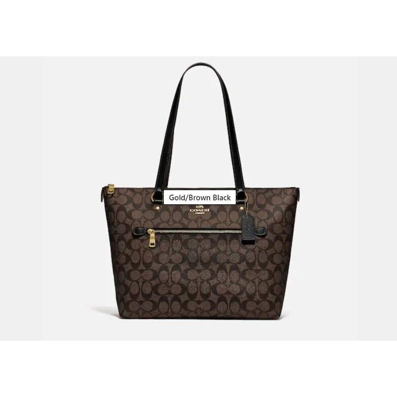 Coach Gallery Tote in Signatur Canvas Brown