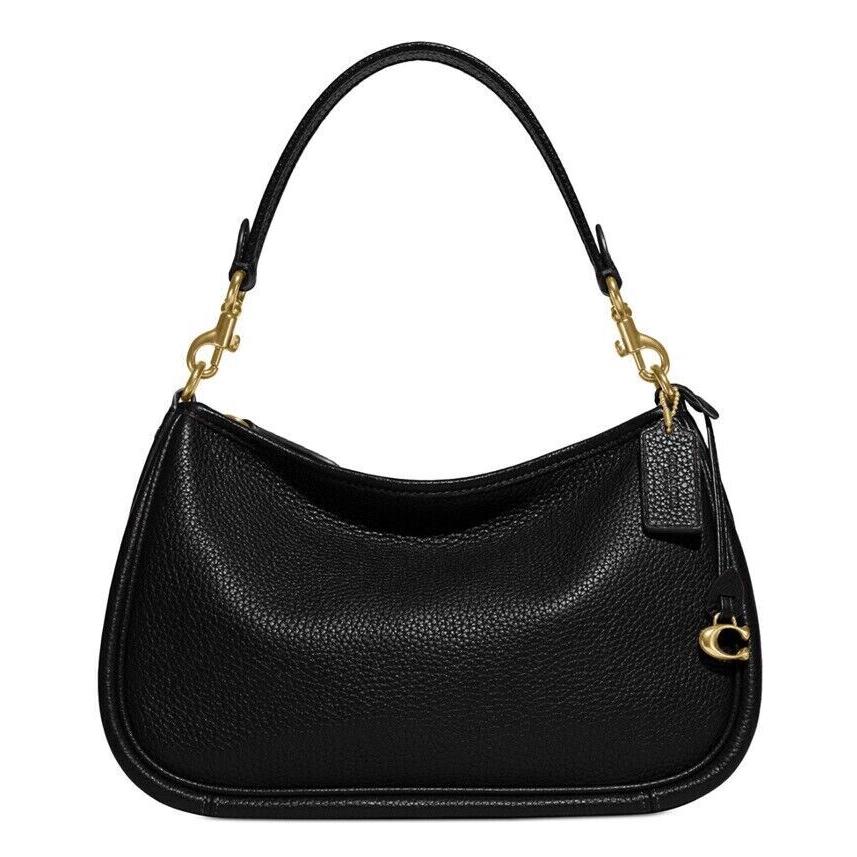 Coach Cary Black Soft Pebble Leather Convertible Crossbody