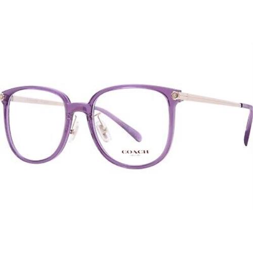 Coach HC6241D 5825 Eyeglasses Women`s Transparent Purple Full Rim 54mm