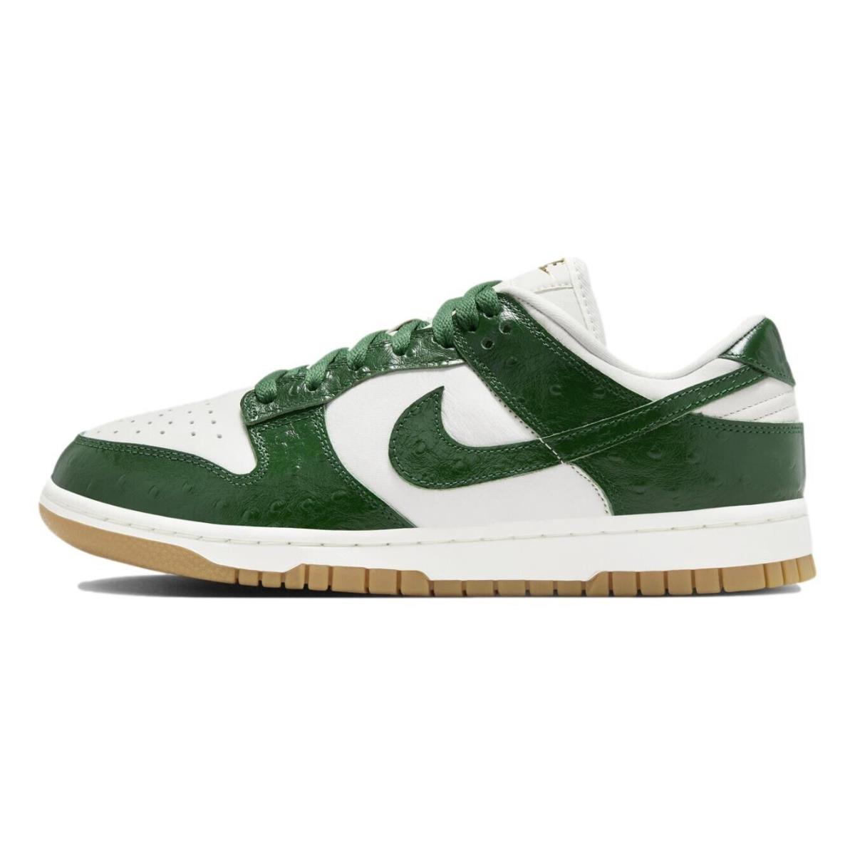 Size 6 - Nike Women`s Dunk Low LX `gorge Green Ostrich` Shoes FJ2260-002 - Green