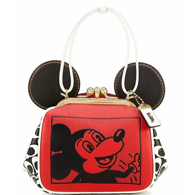 Coach Disney Mickey Mouse x Keith Haring Kisslock Shoulder Bag 4716 Limited