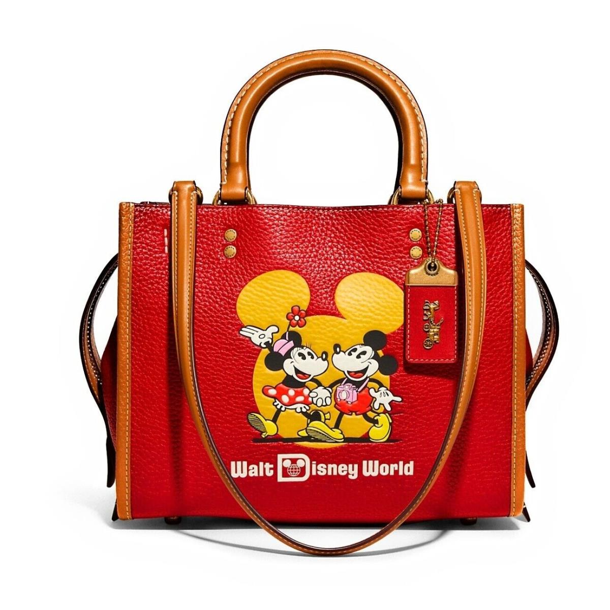 Coach Disney X Rogue 25 Leather with Mickey and Minnie Mouse Motif