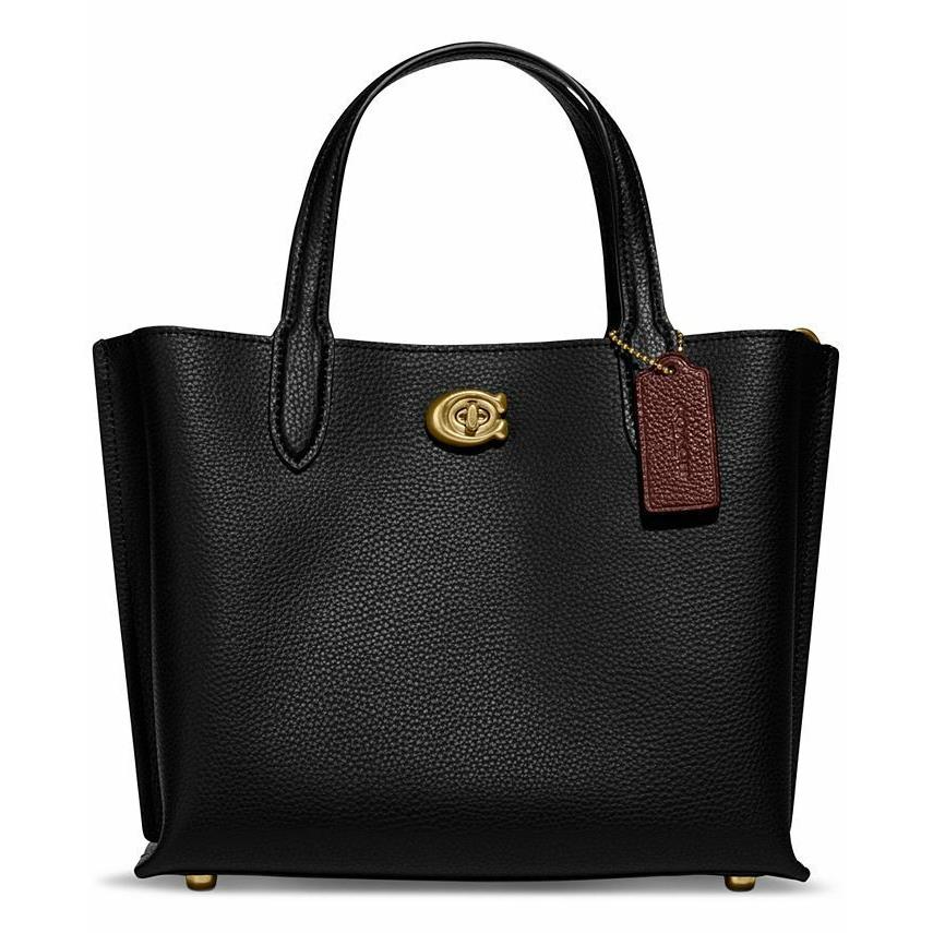 Coach Leather Willow Tote 24 Black Packaging