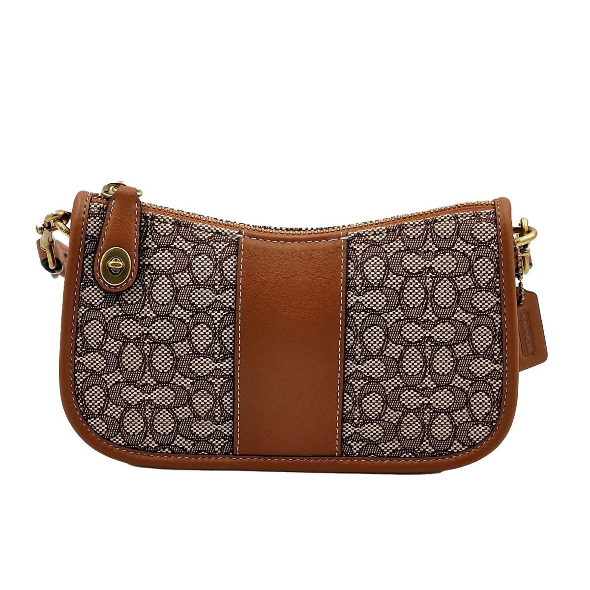 Coach Women`s Swinger In Micro Signature Jacquard - Brown