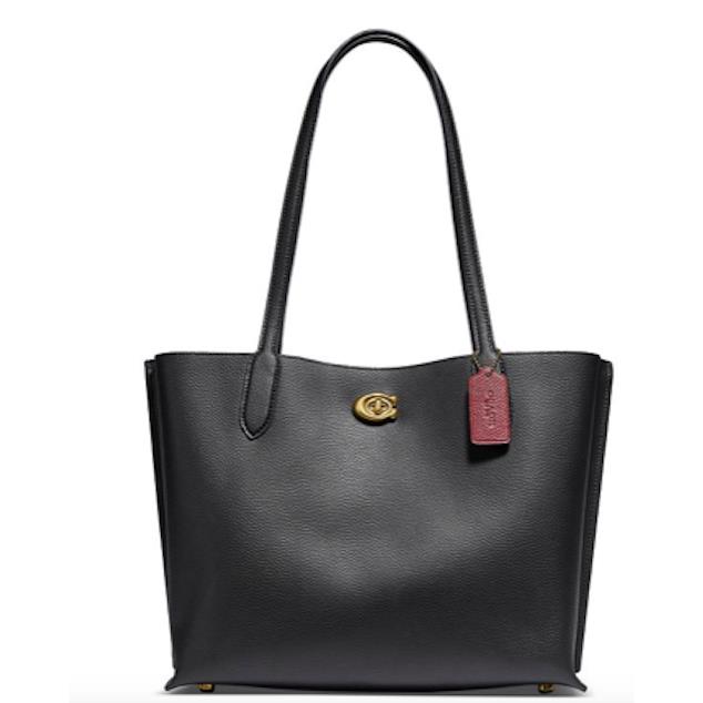 Coach Willow Polished Pebble Leather Willow Tote Black Packaging