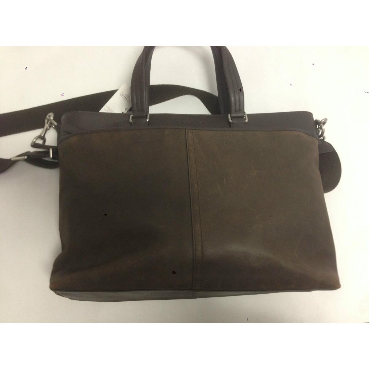 Coach Lex Brown Suede Bus Tote F7071 Retail