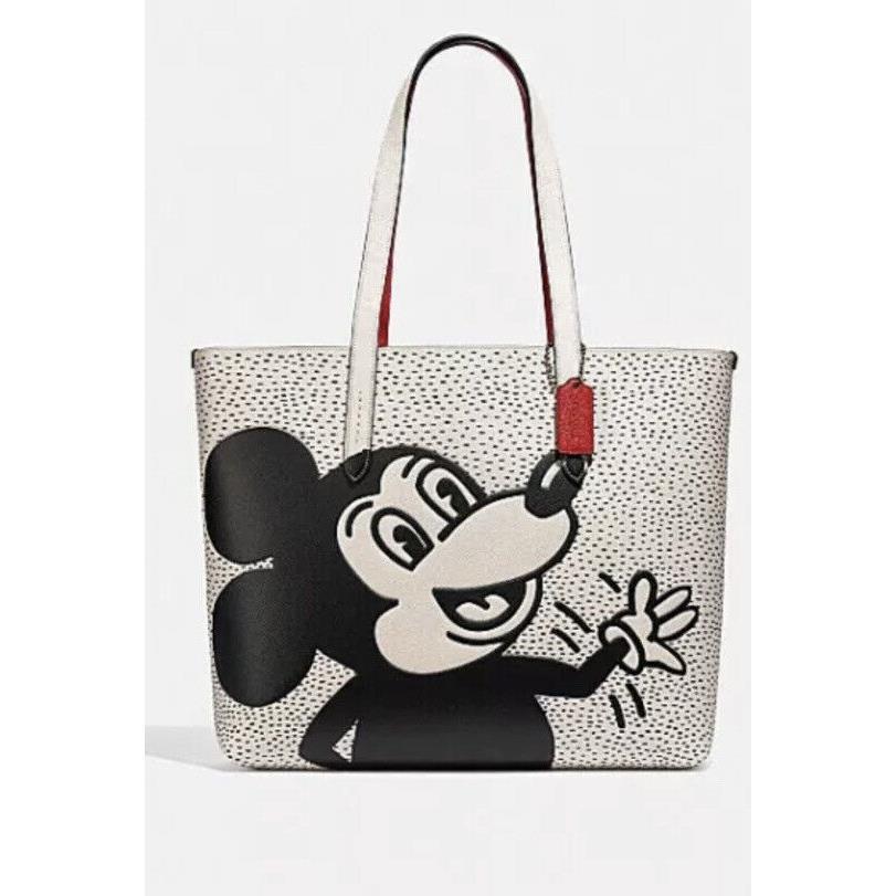 Coach Retired Disney Mickey Mouse X Keith Haring Highline Tote C0895 Chalk