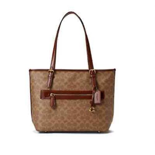 Coach Women`s Coated Canvas Signature Taylor Tote Tan Rust One Size