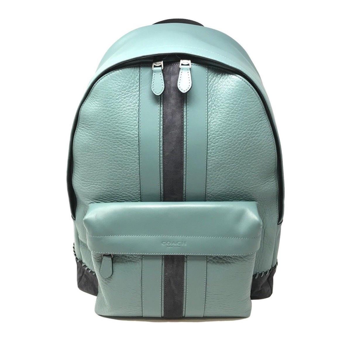 Coach Men`s Charles Backpack with Baseball Stitch Cyan - Mint/Blue