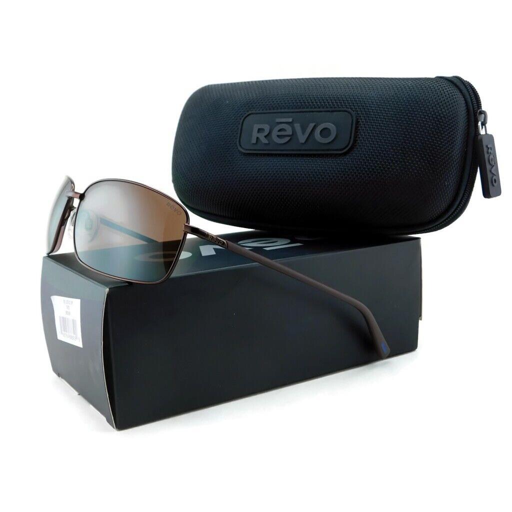 Revo Tate Alloy Sunglasses RE1079 02 Brown / Polarized Terra Brown Lens