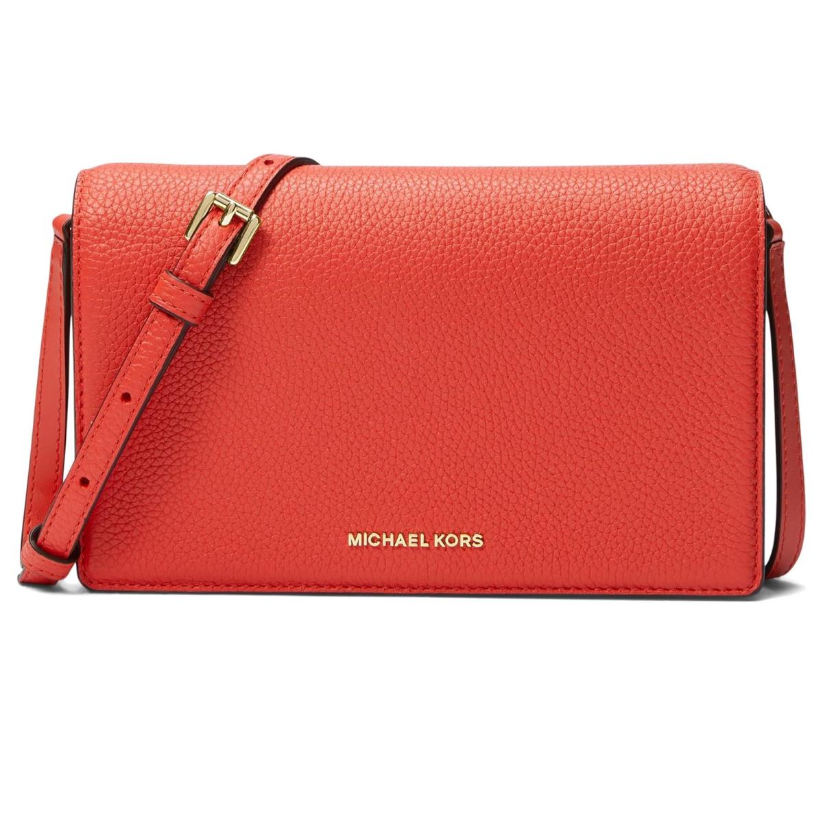 Woman`s Handbags Michael Michael Kors Jet Set Medium Flap Crossbody Spiced Coral