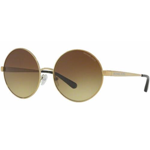 Michael Kors Large Round Women`s Sunglasses Gradient Lens Gold Black MK5020 Gold