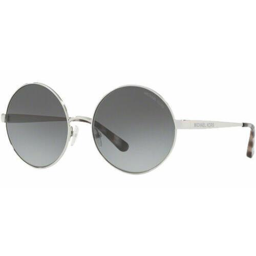 Michael Kors Large Round Women`s Sunglasses Gradient Lens Gold Black MK5020 Gray