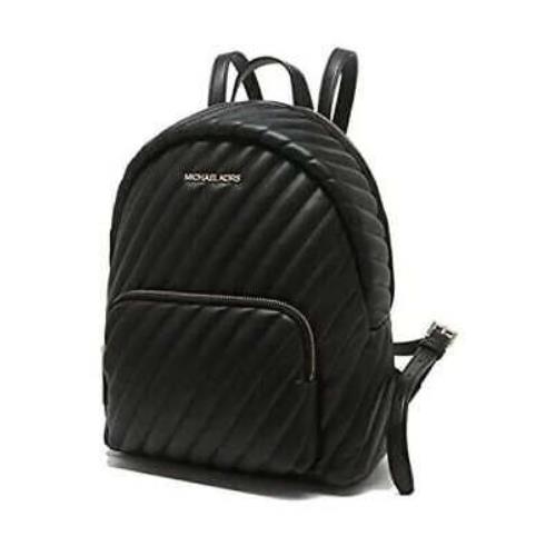 Michael Kors Erin Medium Quilted Vegan Leather Backpack in Black
