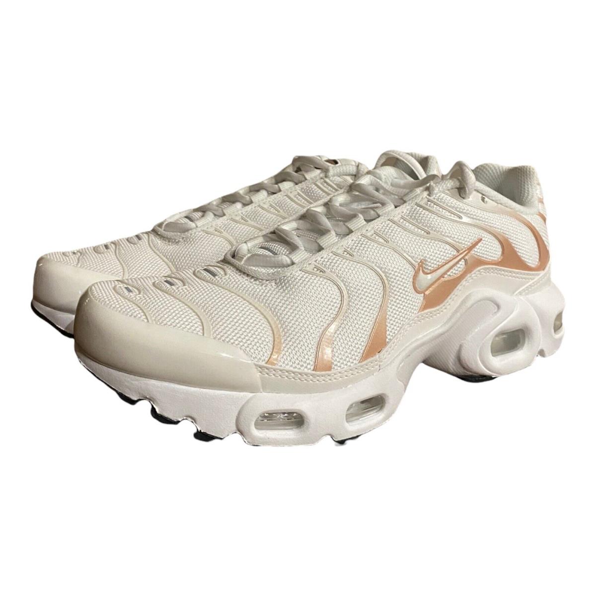 Nike Air Max Plus GS White Metallic Bronze CD0609-105 Size 6Y Women`s Size 7.5 - White