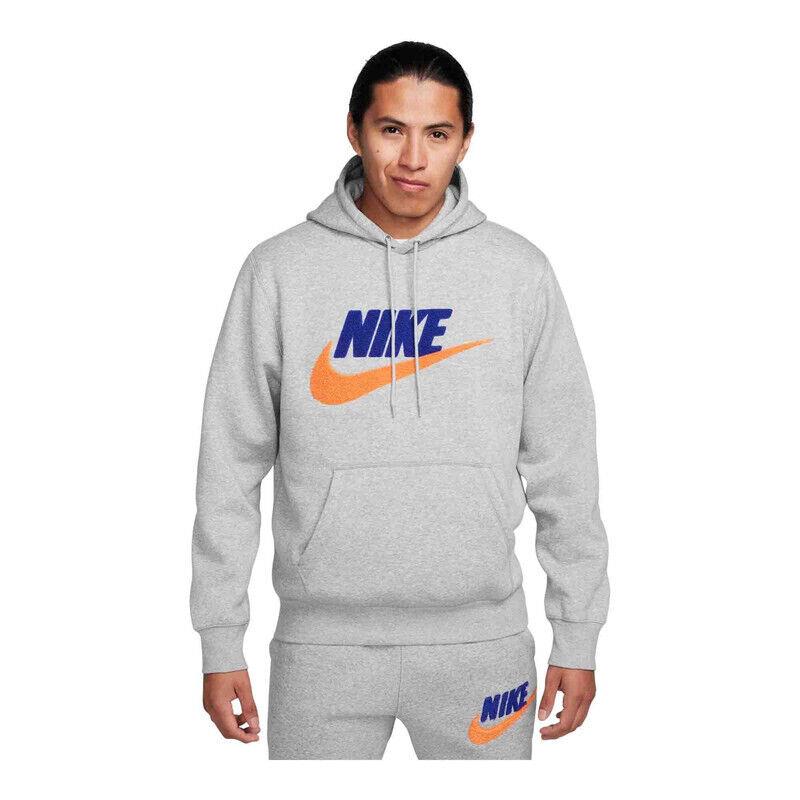 Mens Nike Club Fleece Pullover Hoodie_dk Grey Heather/smoke FN3104-063-SIZE 2XL