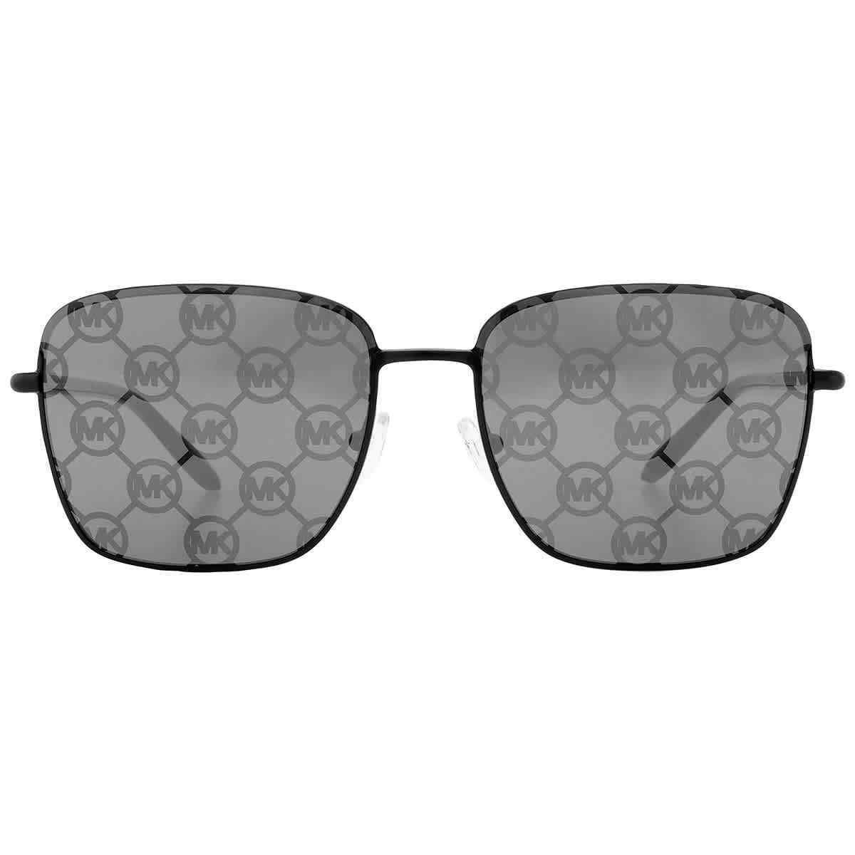 Michael Kors Burlington Silver Mirror Logo Square Men`s Sunglasses MK1123 1005AI