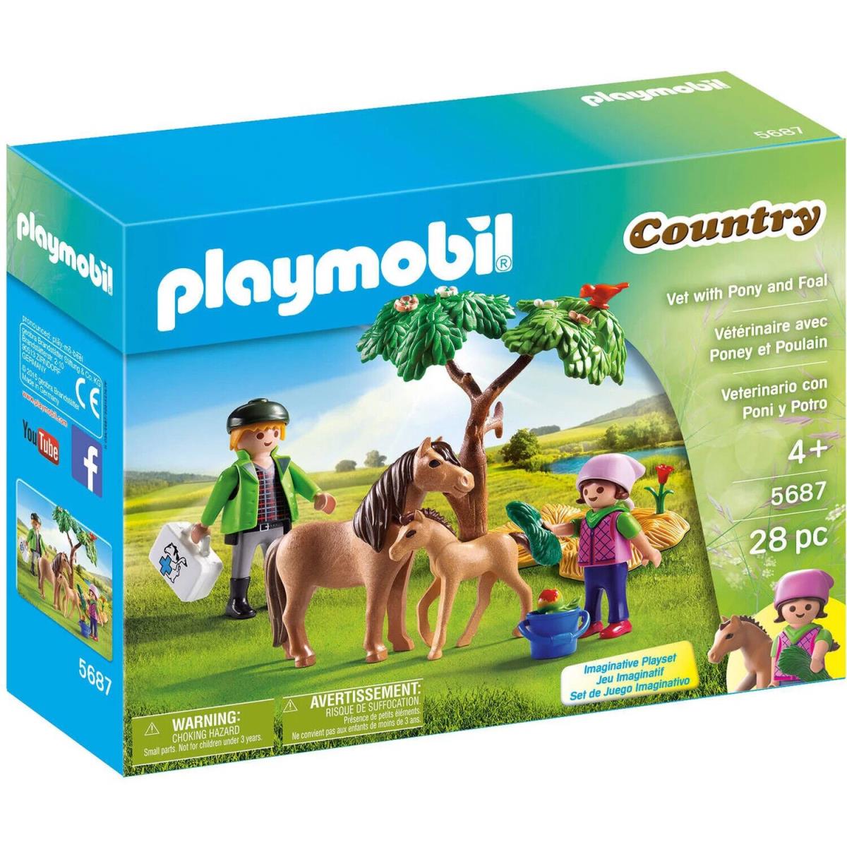 Playmobil 5687 Vet with Pony and Foal Equestian Horse Jockey