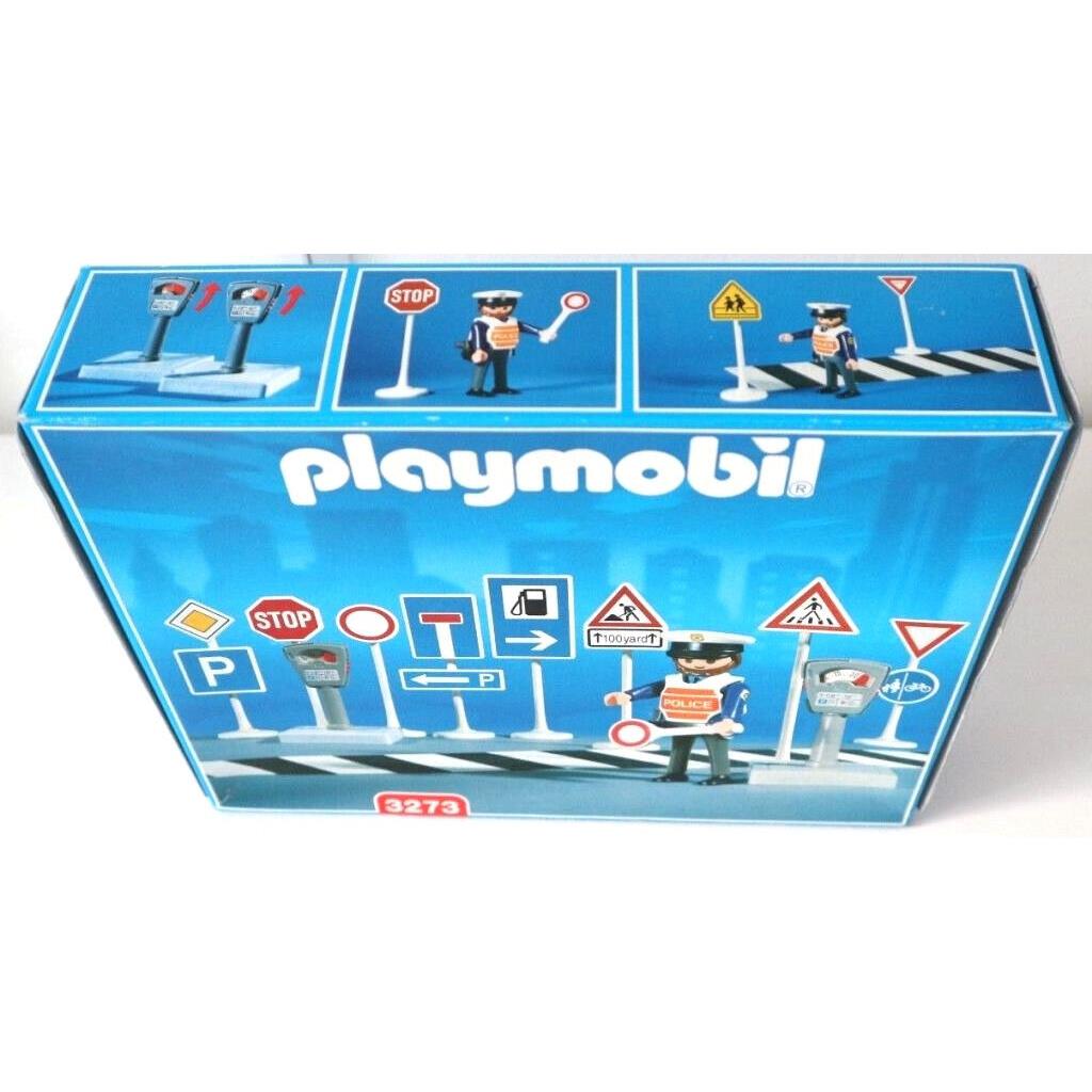 Playmobil 3273 Police with Traffic Signs Crosswalk City Stop Road