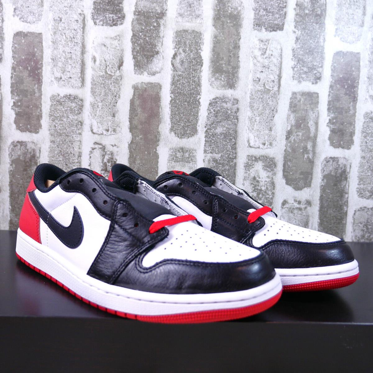 Nike Air Jordan 1 Low Retro Low OG Black Toe Bred Varsity Red CZ0790-106 Size 10