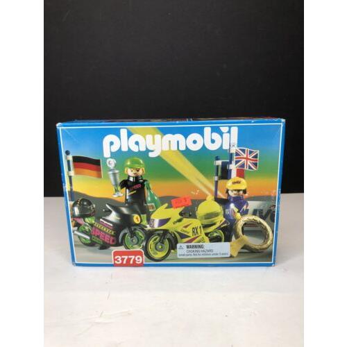 Vintage 1994 Playmobil Victory Motorcycle Racing Set 3779
