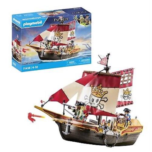 Playmobil 71418 Pirates: Pirate Vessel Exciting Adventures on The High Seas
