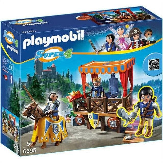 Playmobil 6695 Super 4 Royal Tribune with Alex Kit Joust Tournament