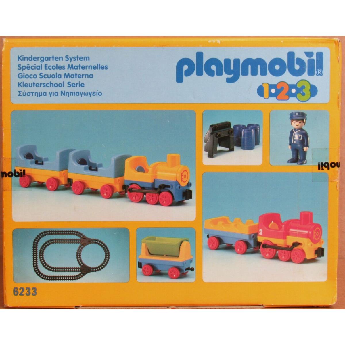 Playmobil 123 6233 Train Set W/trains Track Rare Nos