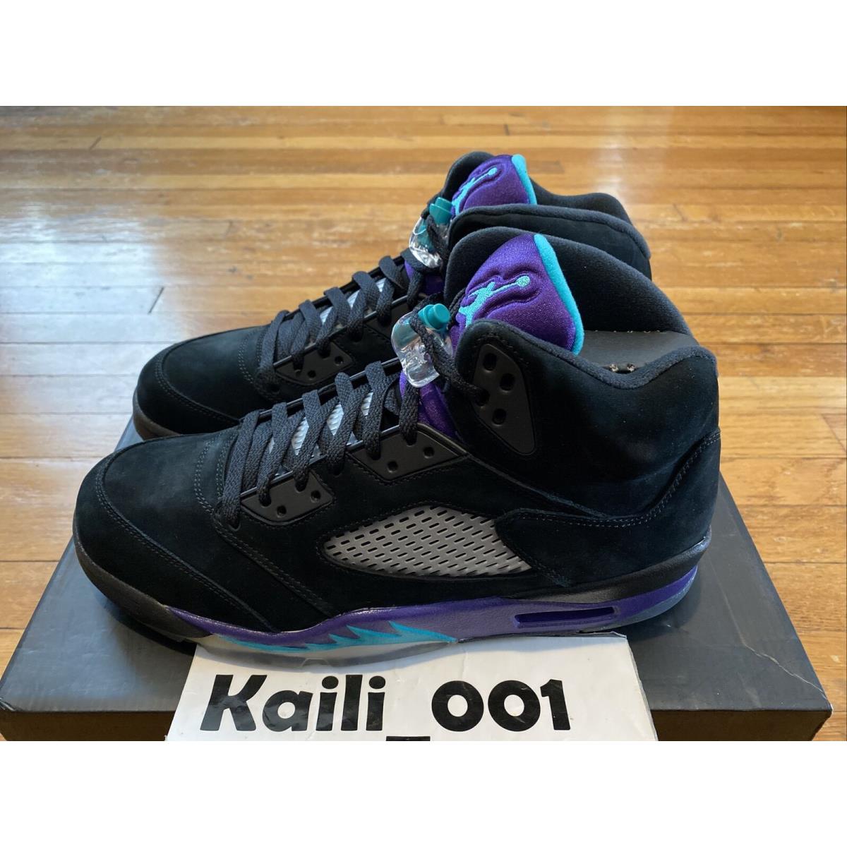 Nike Air Jordan 5 Retro Size 11.5 Black Grape 136027 007 LS Tokyo Bin A SporTipTop