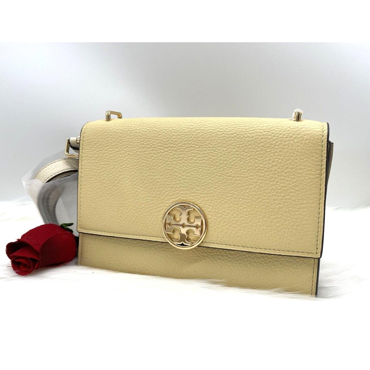 Tory Burch Miller Logo Plaque Colorblock Leather Shoulder Bag