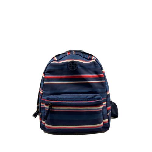 Tory Burch Ella Backpack Color Canyon Blue Stripe W11 xH13 xD5.25