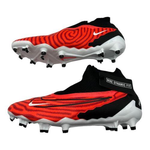 Nike Phantom GX Pro DF FG Mid Black Crimson Soccer DD9465-600 - Men`s Size 12