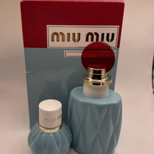 By Miu Miu 2 Pcs Travel Set 100 ml 3.4 oz 20 ml 0.67 oz Edp