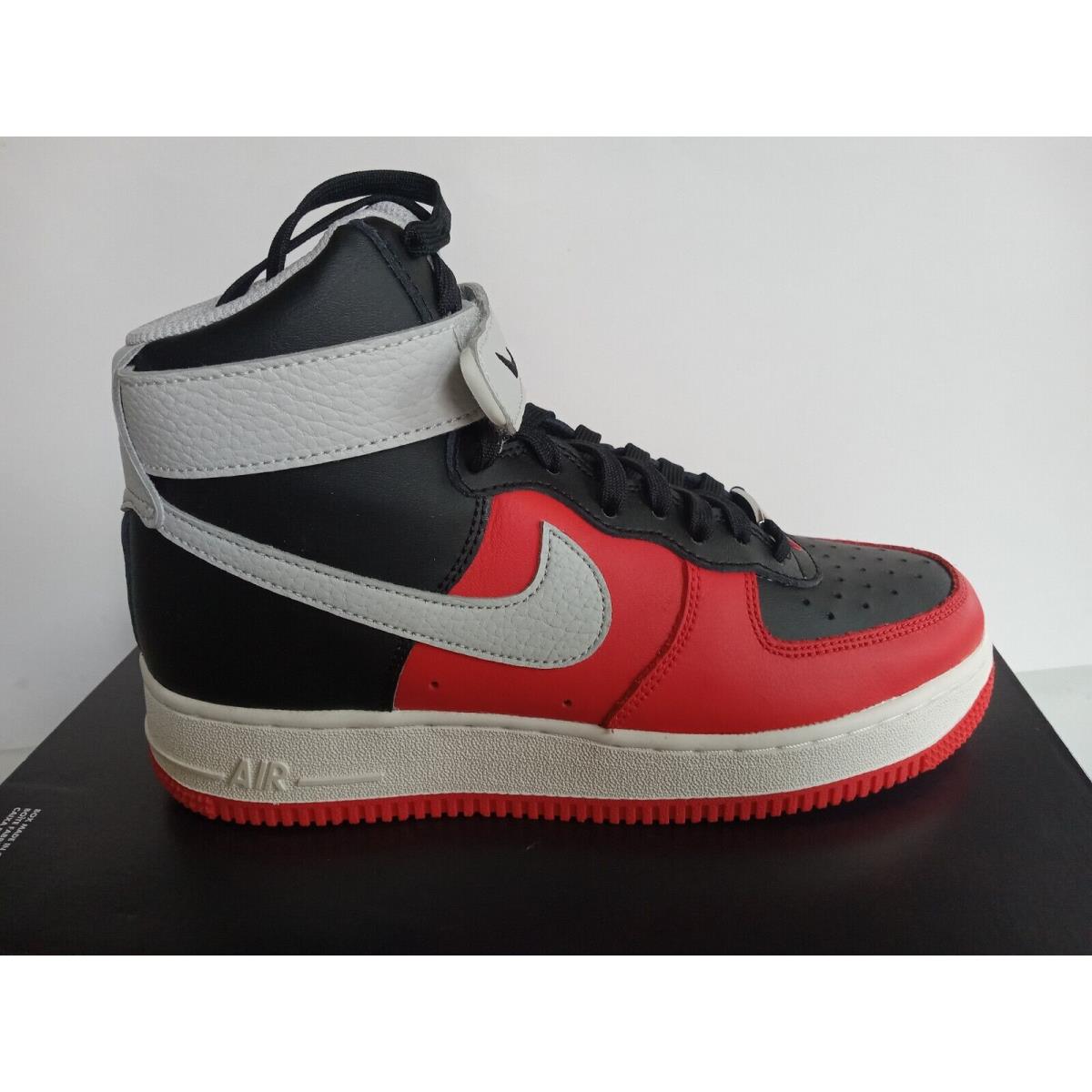 Nike Force 1 High 07 LV8 Emb Men`s Sz 7 - 75th Anniversary Black/chile Red/sail - Red/Black